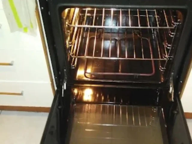Professionally cleaned kitchen surfaces and cupboards