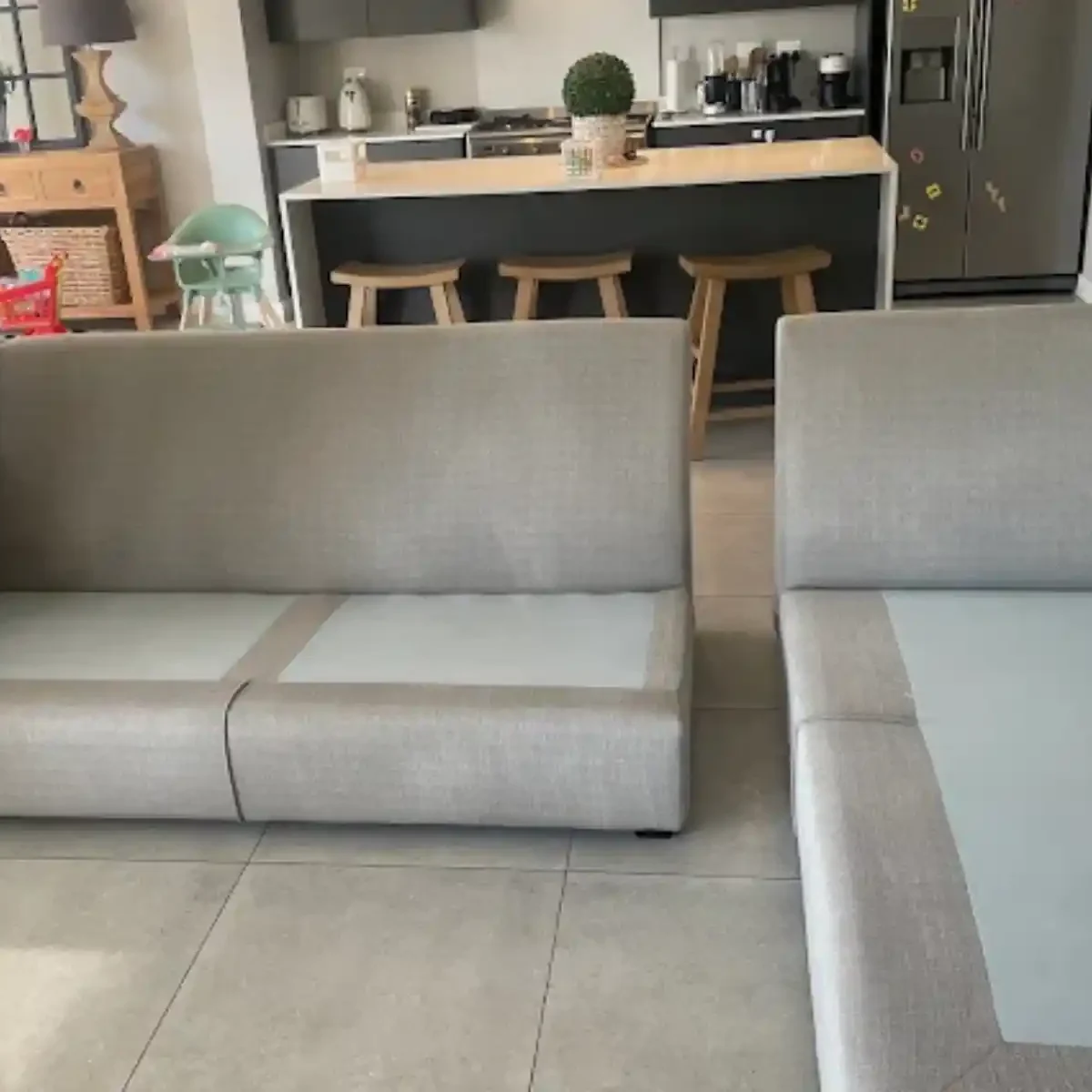 Professional couch cleaning in a Durbanville home