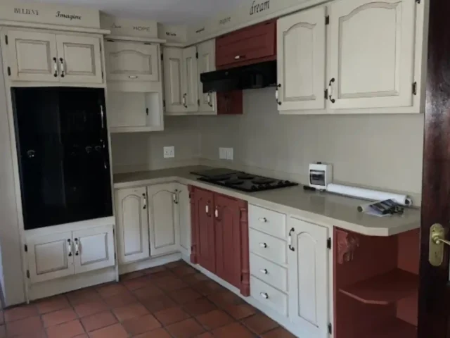 Kitchen countertops cleaned during a deep clean
