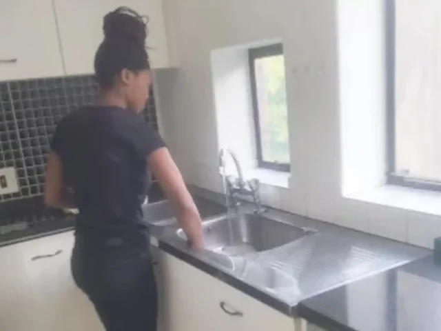 Kitchen countertops cleaned during a deep clean